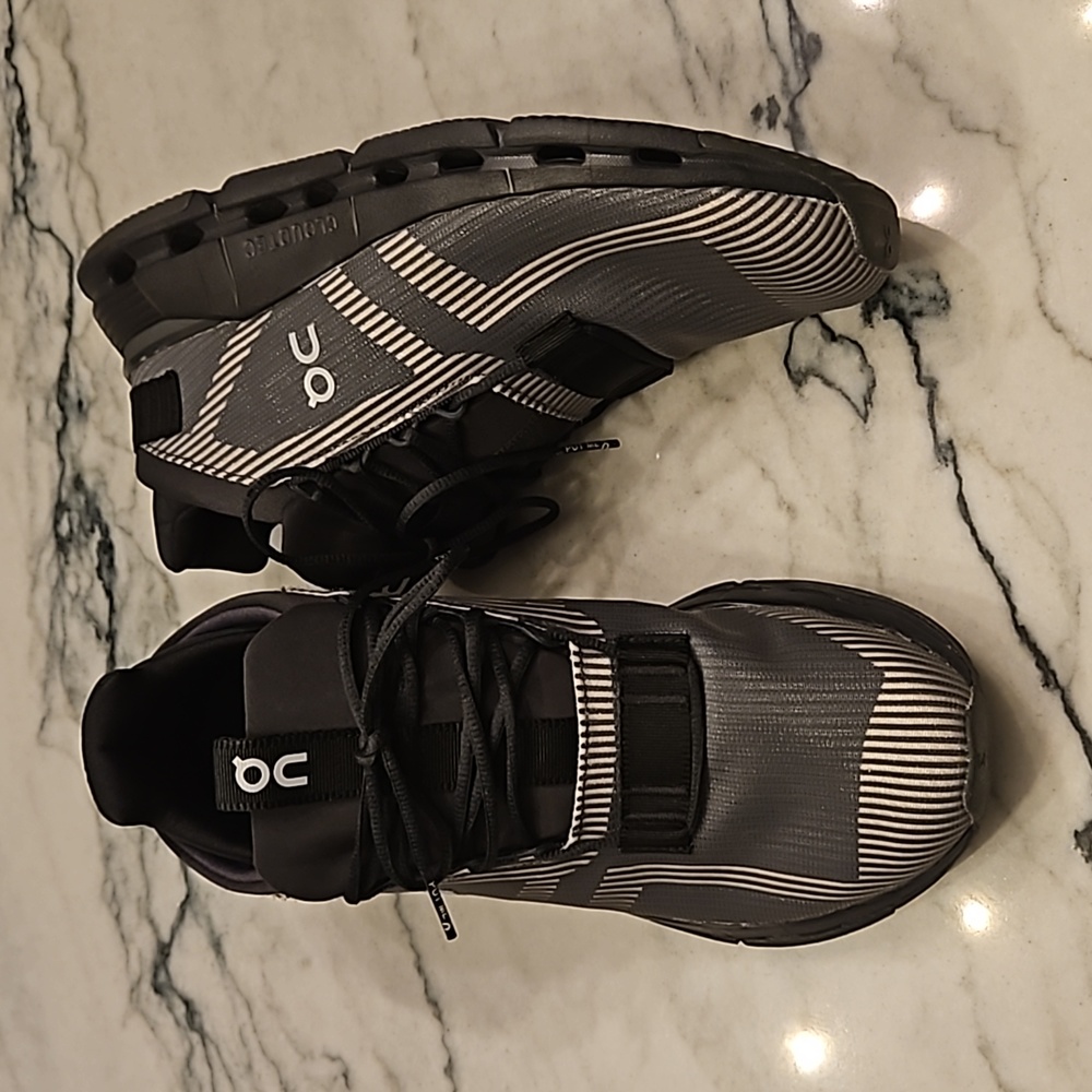 On Running Black and White Sneakers